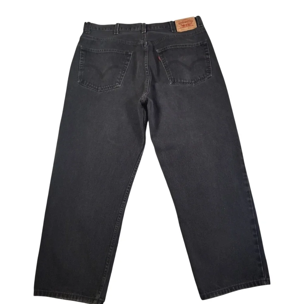 VTG Levis 550 Relaxed Fit Black Jeans Mens 40x29* Cotton Denim Tapered Leg Y2K